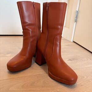 Heeled Mid-Calf Boots